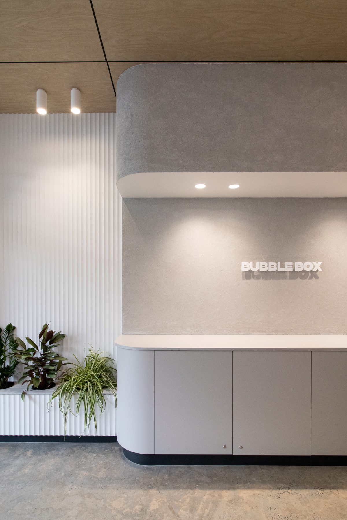 Bubble Box Dee Why interior — Bubble Box wall and counter