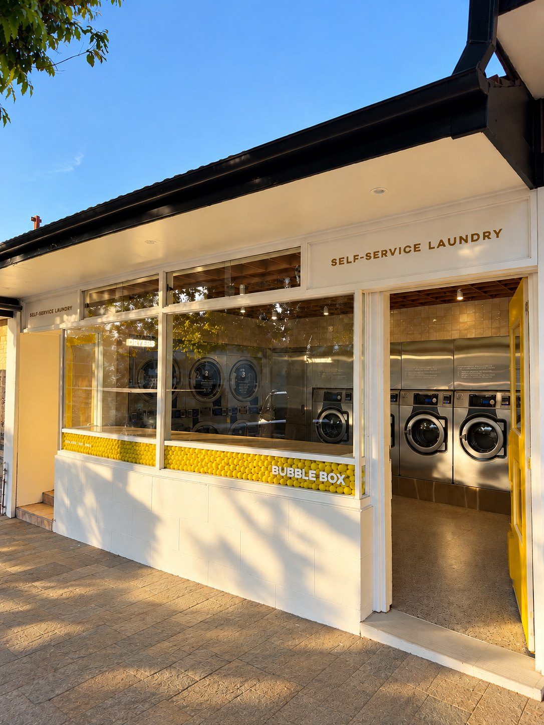 Bubble Box Newport — self-service laundry storefront